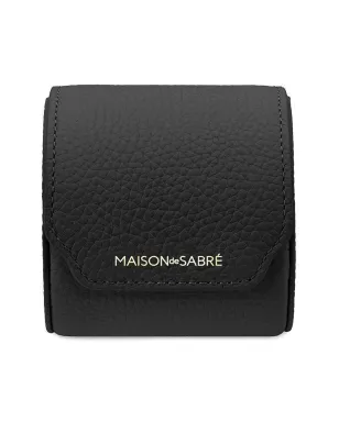 MAISON de SABRÉ スナップボタンレザー ウォッチボックス ブラック - サムネイル1