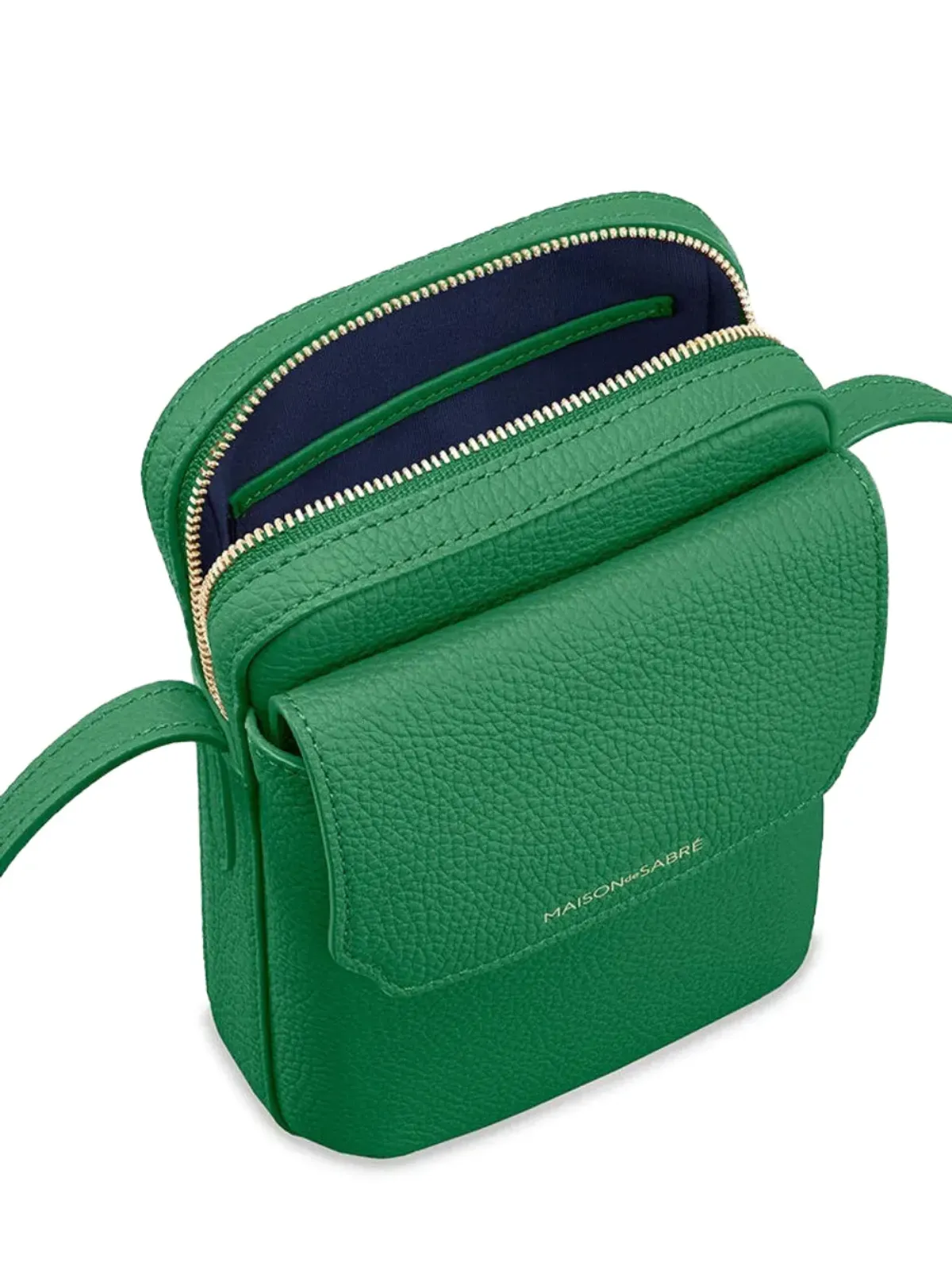 MAISON de SABRÉ レザー ジップフォンポーチ - Green - 画像5
