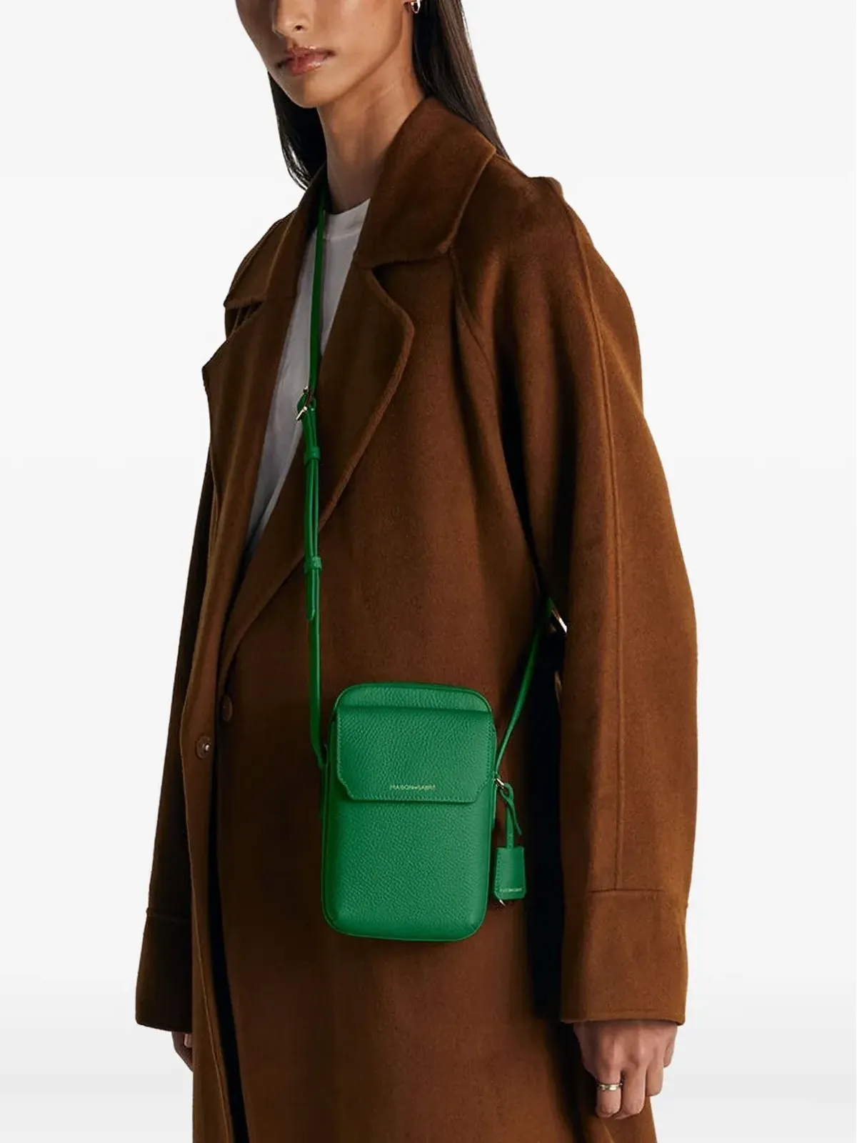 MAISON de SABRÉ レザー ジップフォンポーチ - Green - 画像2