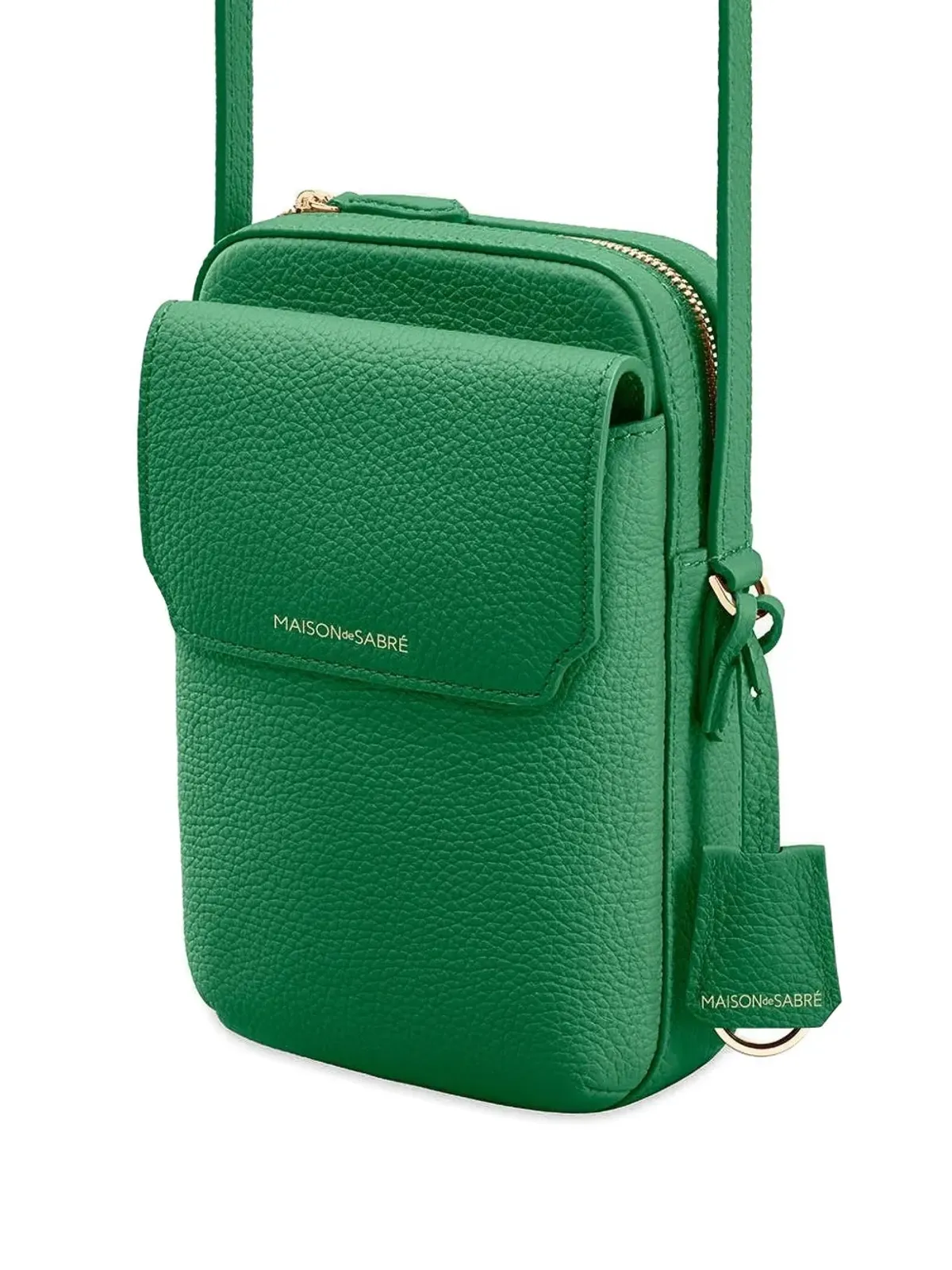 MAISON de SABRÉ レザー ジップフォンポーチ - Green - 画像4
