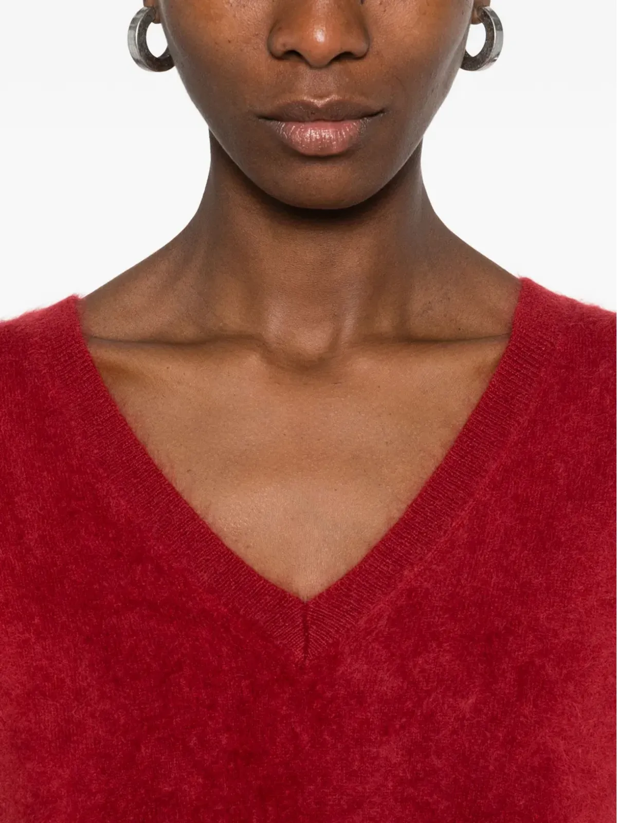 absolut cashmere ミリアム Vネック ベスト - レッド - 画像5