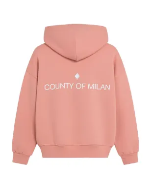 COUNTY OF MILAN KIDS ロゴプリント フード付きパーカー - ピンク - サムネイル2