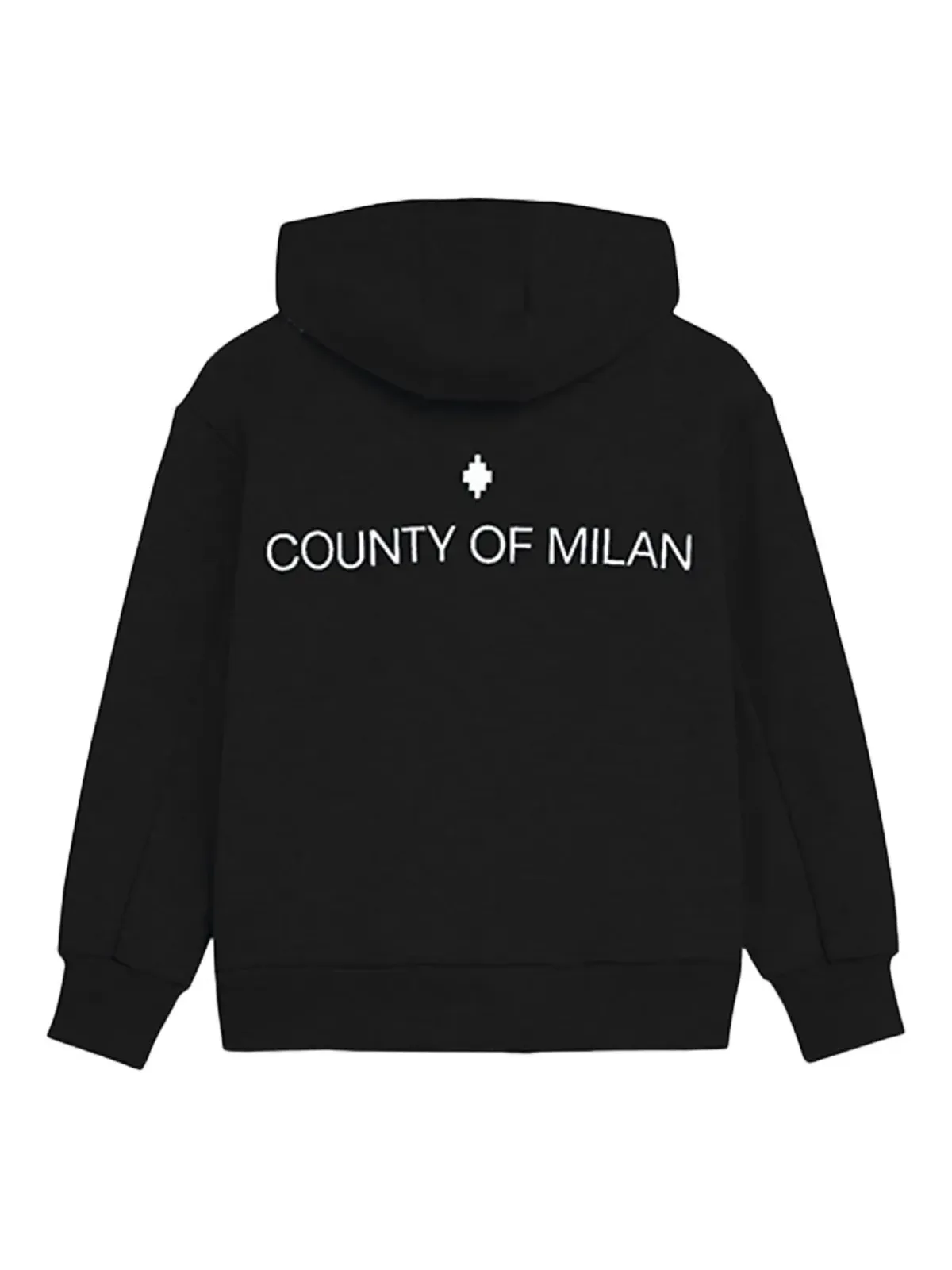 COUNTY OF MILAN KIDS ロゴプリントジップアップパーカー - ブラック - 画像2