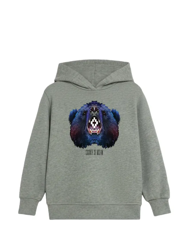 COUNTY OF MILAN KIDS COUNTY OF MILAN KIDS ベアグラフィックのフード付きスウェットシャツの商品画像