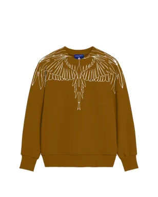 COUNTY OF MILAN KIDS ウィングス クルーネック スウェットシャツ ブラウン - サムネイル1