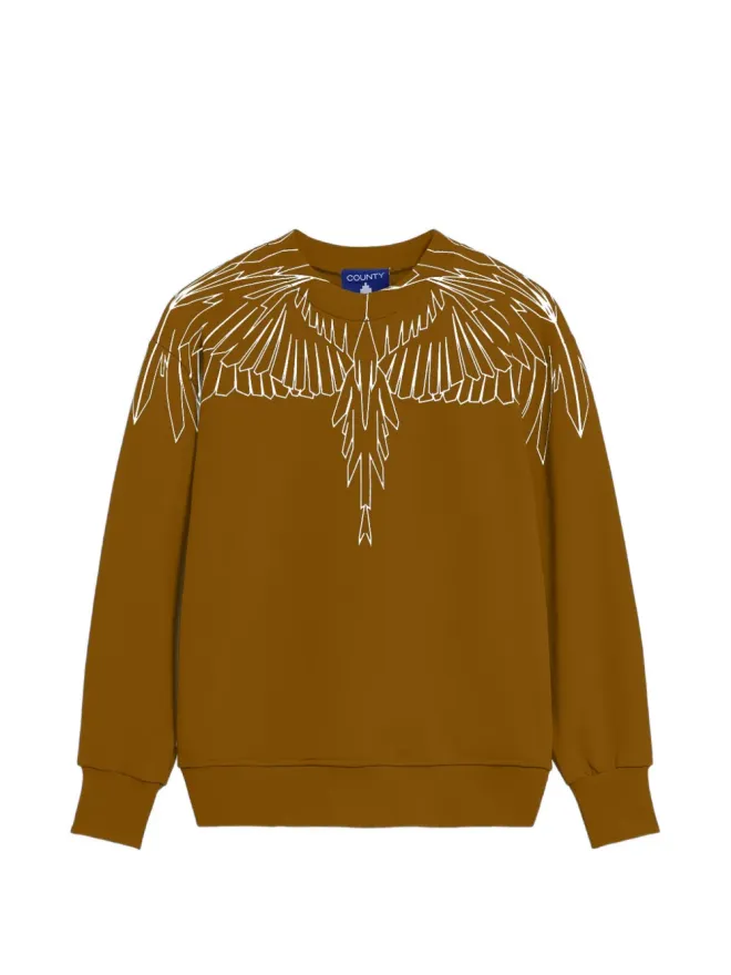 COUNTY OF MILAN KIDS COUNTY OF MILAN KIDS ウィングス クルーネック スウェットシャツ ブラウンの商品画像