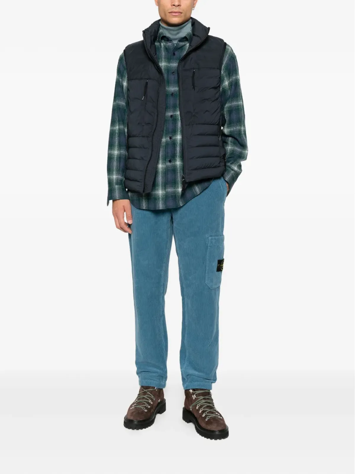 Stone Island ジップ付きキルティングジャケット - ブラック - 画像2