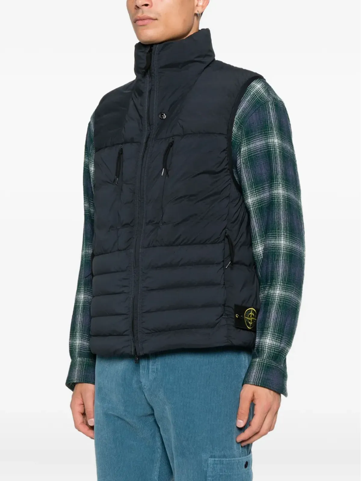 Stone Island ジップ付きキルティングジャケット - ブラック - 画像3