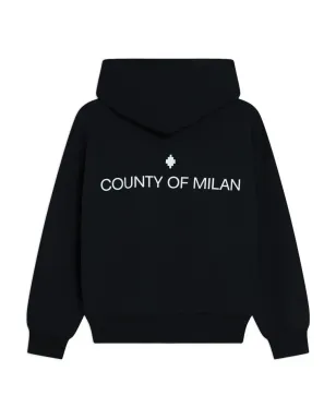 COUNTY OF MILAN KIDS ロゴ入りフード付きパーカー - サムネイル2