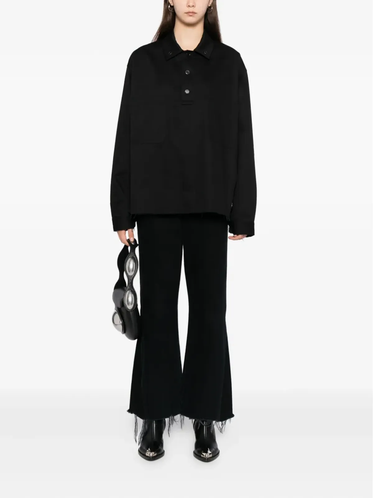 TEAM WANG design ツイルコットンポロシャツ - 画像3