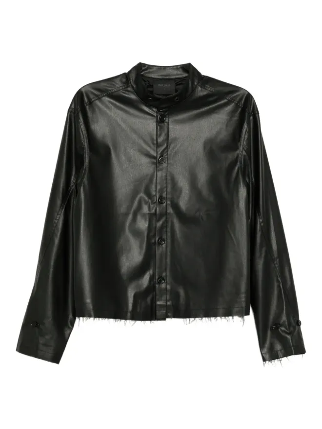 TEAM WANG design TEAM WANG design raw-edge shirt - Blackの商品画像