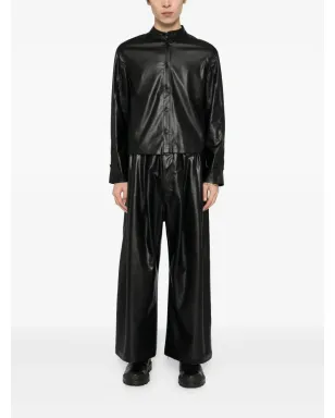 TEAM WANG design raw-edge shirt - Black - サムネイル2