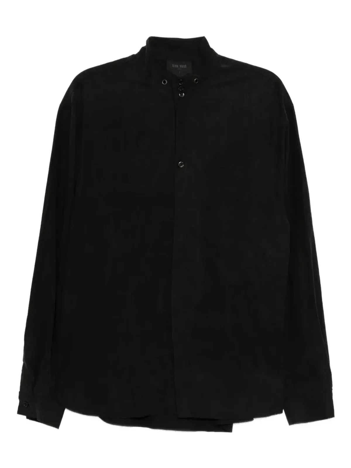 TEAM WANG design stand-collar shirt - Grey - 画像1