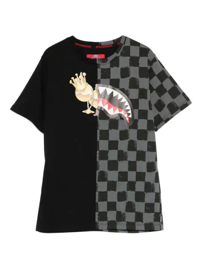 Sprayground Sprayground チェック柄グラフィックTシャツ（ブラック）の商品画像