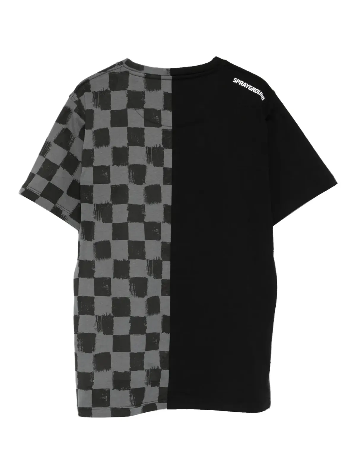 Sprayground チェック柄グラフィックTシャツ（ブラック） - 画像2