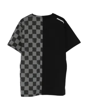 Sprayground チェック柄グラフィックTシャツ（ブラック） - サムネイル2