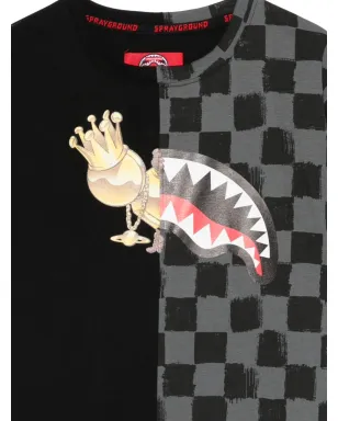 Sprayground チェック柄グラフィックTシャツ（ブラック） - サムネイル3