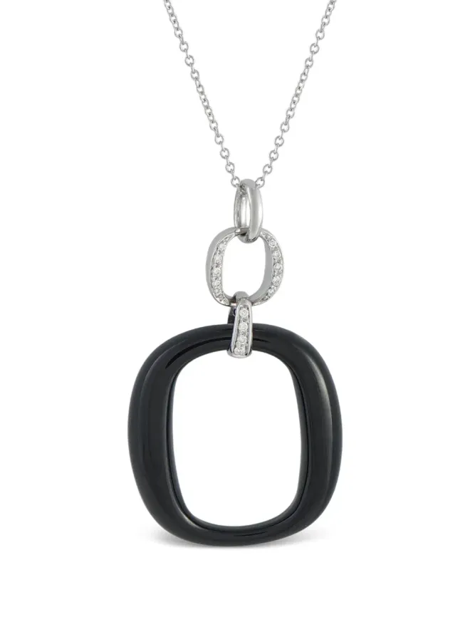 Damiani Damiani 18Kホワイトゴールド ダイヤモンドとオニキスのネックレスの商品画像