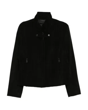 TEAM WANG design コーデュロイ切りっぱなしディテールジャケット ブラック - サムネイル1