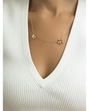 Lisa Nik 18K rose gold sapphire charm necklace - サムネイル2