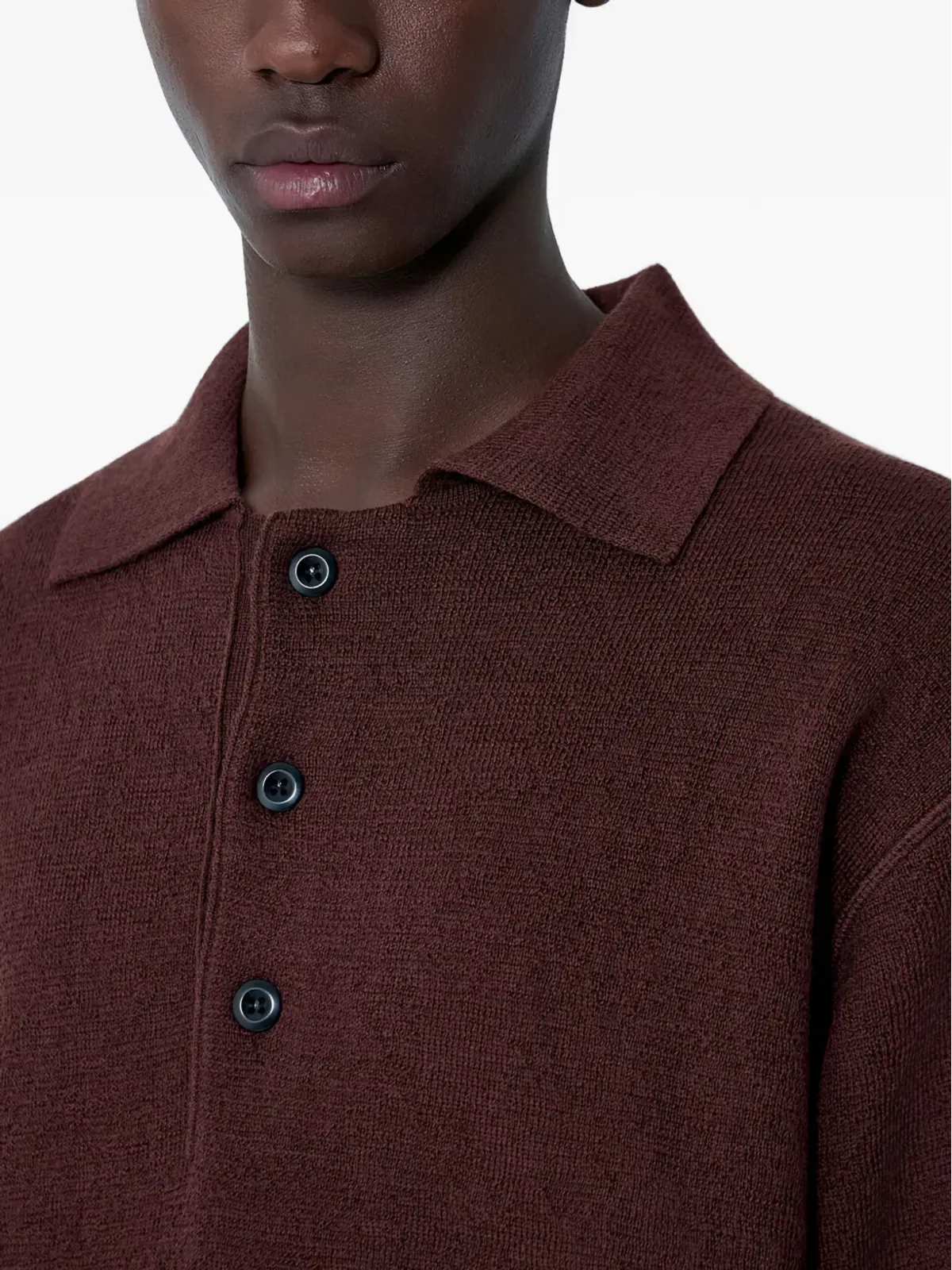 Mhl By Margaret Howell ボタン付きニットポロシャツ - 画像4