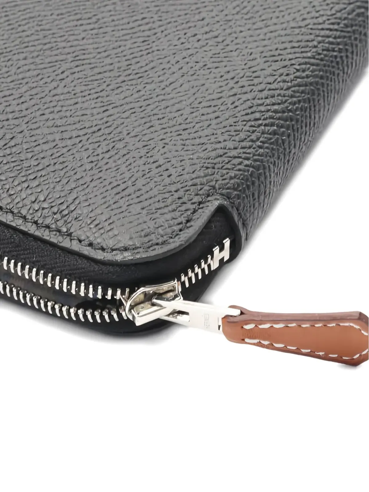 Hermès ビンテージ 2024 Azap コンパクト ラウンドジップ ウォレット - ブラック - 画像4