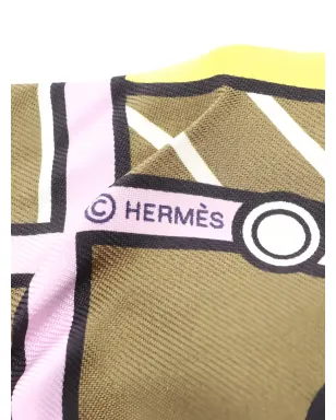 Hermès ビンテージ 2000年代 Quadrige Bayadere スカーフ - イエロー - サムネイル2
