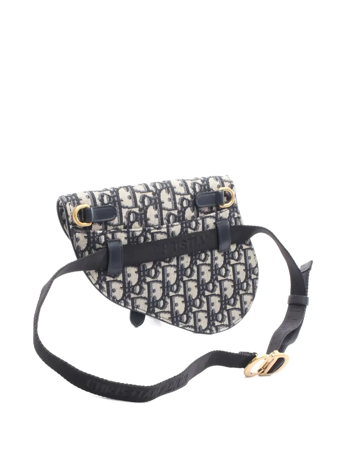 Christian Dior ビンテージ 2010年代 オブリーク サドル ベルトバッグ ブルー - 画像2