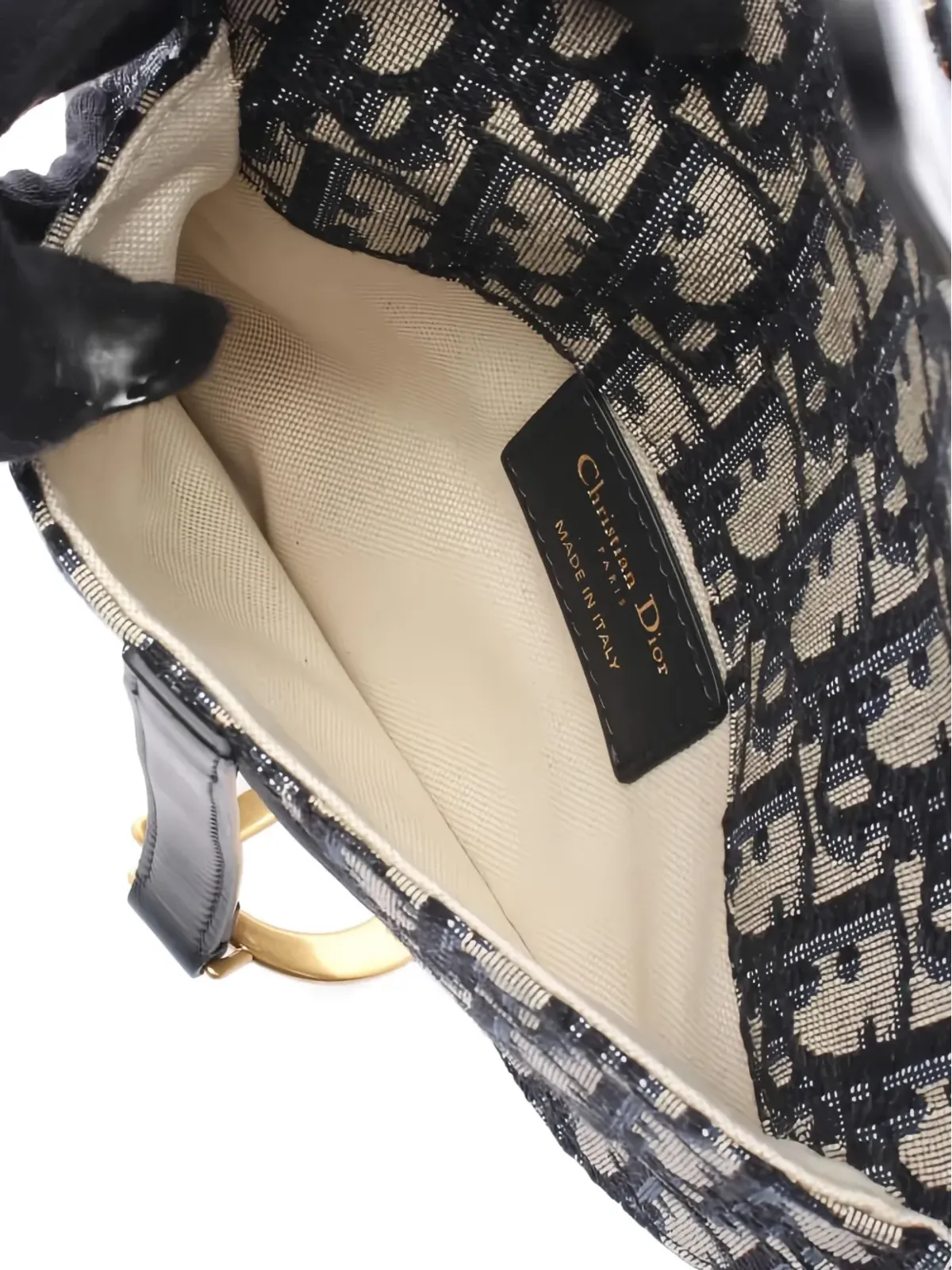 Christian Dior ビンテージ 2010年代 オブリーク サドル ベルトバッグ ブルー - 画像4