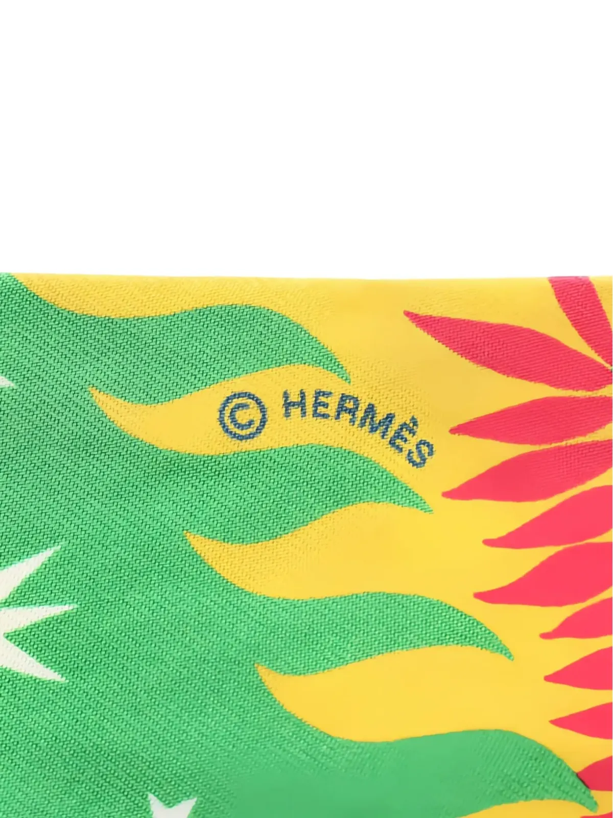 Hermès ビンテージ 2000年代 プリントリボン スカーフ - イエロー - 画像3