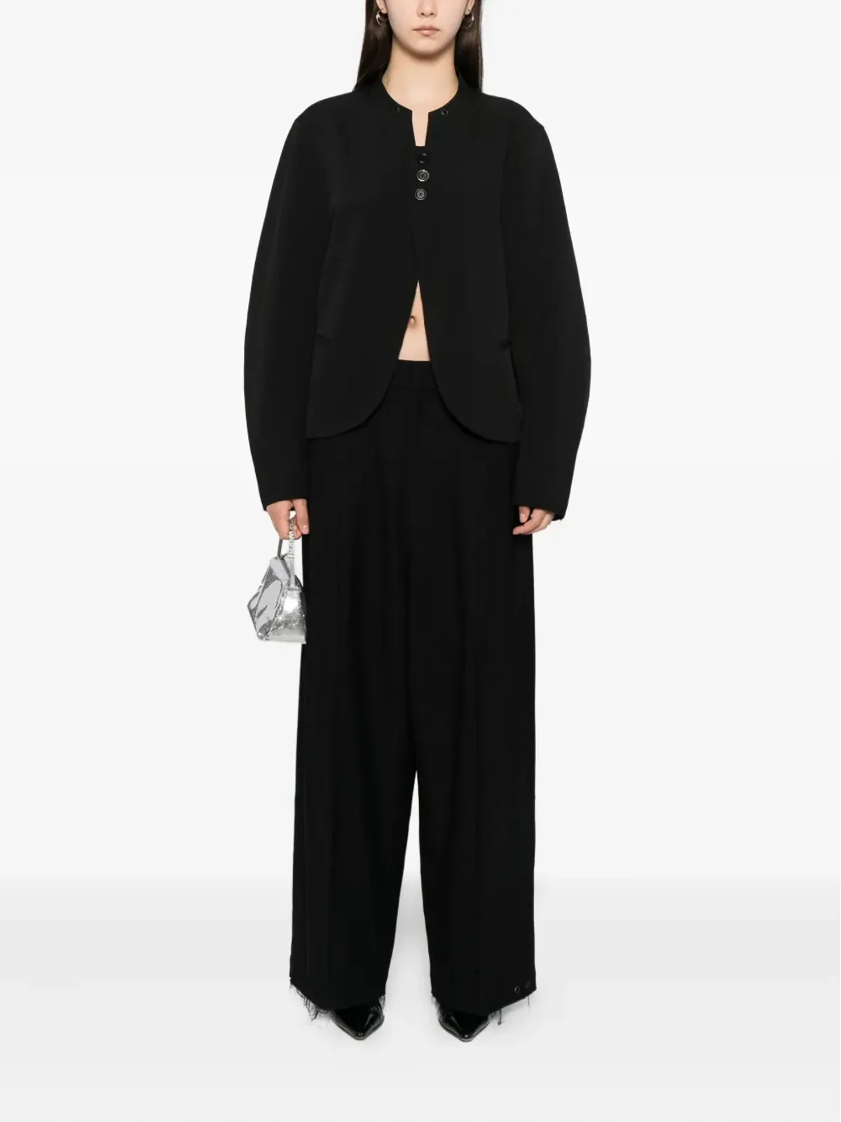 TEAM WANG design スタンドカラー ブレザー - 画像3