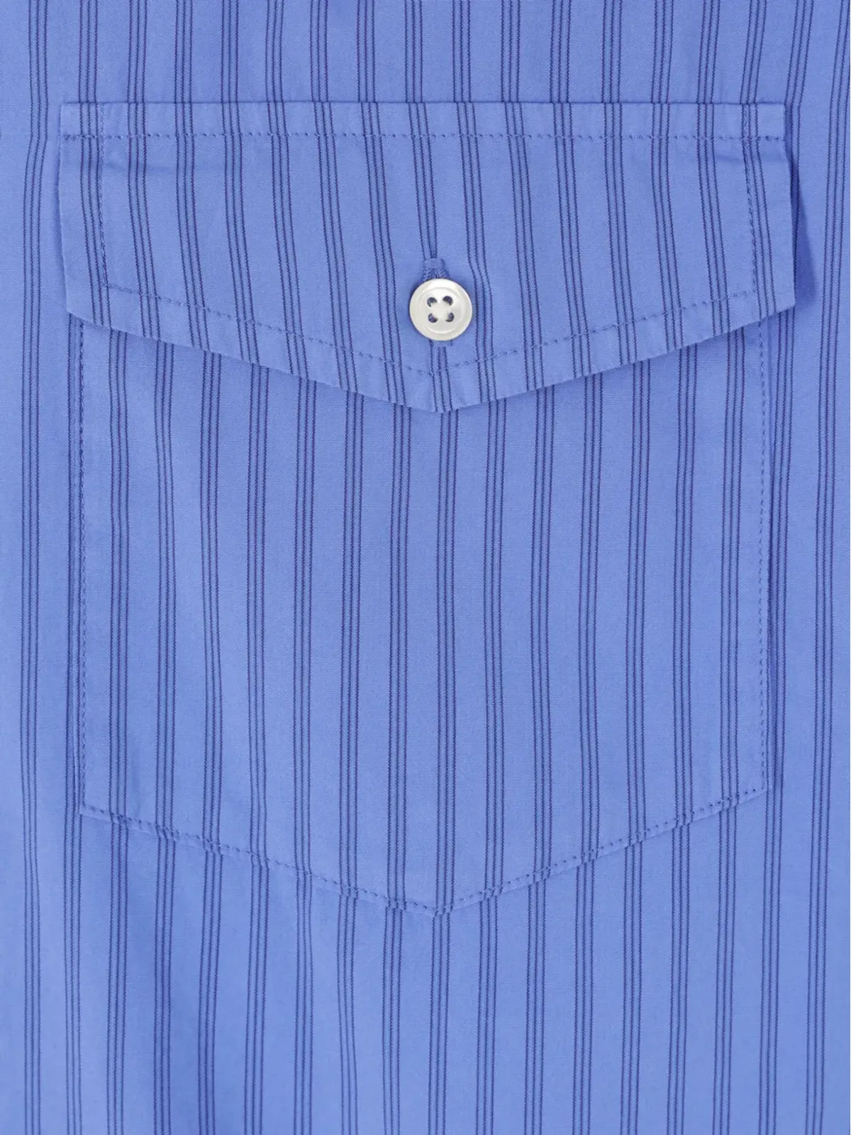 J.PRESS striped pocket shirt - Blue - 画像4