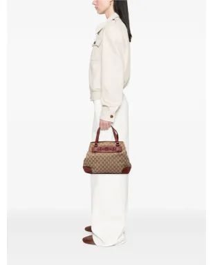 Gucci ビンテージ 2000-2015 ミディアム GGキャンバス ウェブ Dressage トートバッグ - ブラウン - サムネイル2