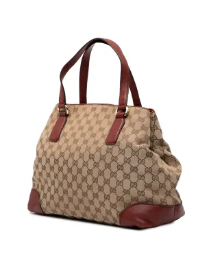 Gucci ビンテージ 2000-2015 ミディアム GGキャンバス ウェブ Dressage トートバッグ - ブラウン - サムネイル3
