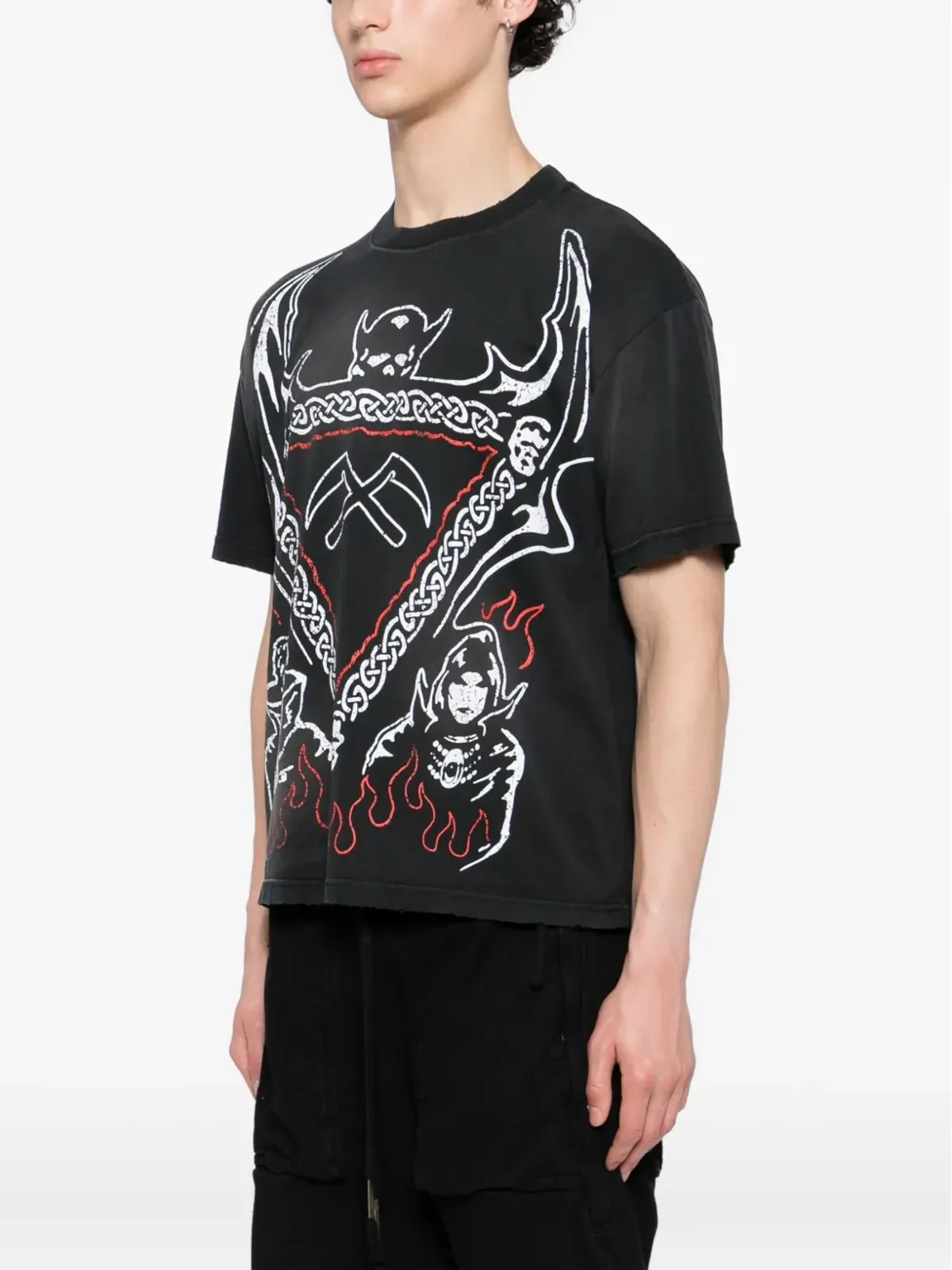 Warren Lotas グラフィックプリントTシャツ グレー - 画像3