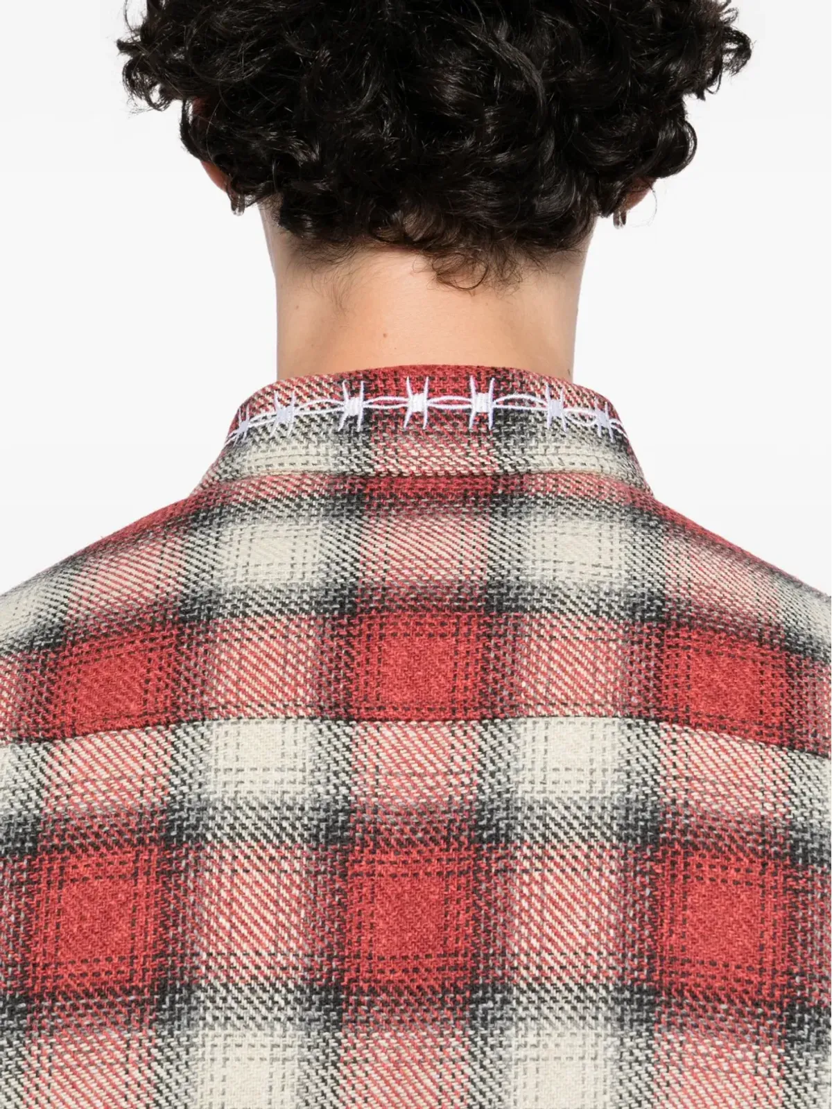 Warren Lotas チェック柄シャツジャケット - レッド - 画像5