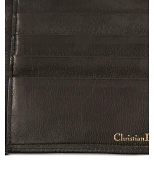 Christian Dior ビンテージ 1990年代 レザー ウォレット ブラック - サムネイル4