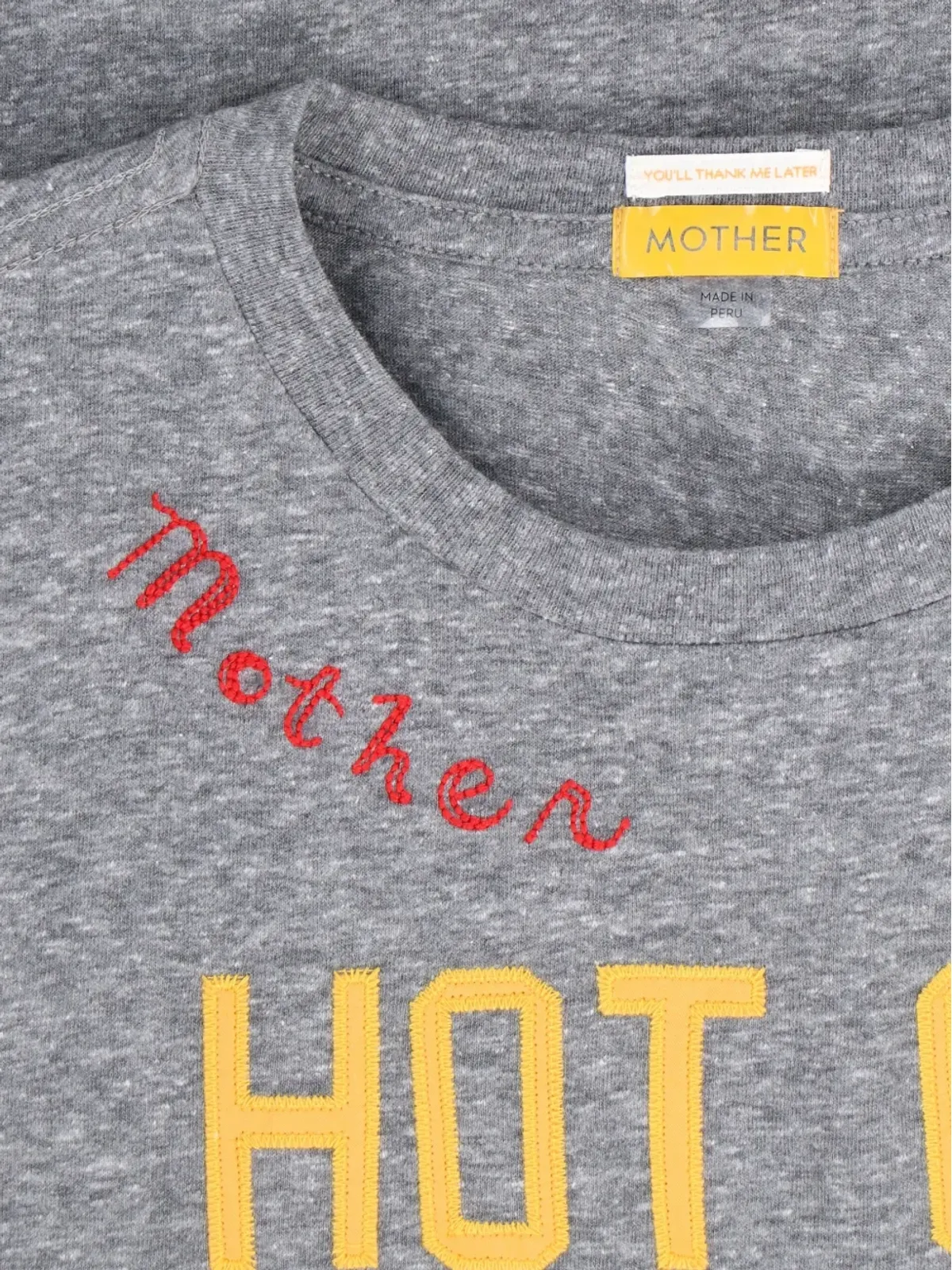 MOTHER The Rowdy 刺繍入り Tシャツ - グレー - 画像3