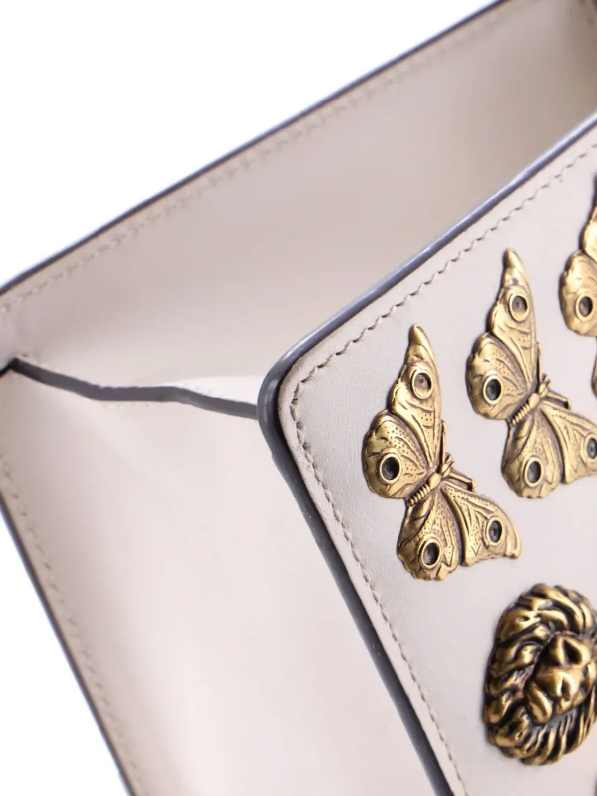 Gucci Pre-Owned 2015-2020 シルヴィー トップハンドルバッグ エンベリッシュドレザー ミニショルダーバッグ - ニュートラルカラー - 画像5