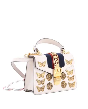 Gucci Pre-Owned 2015-2020 シルヴィー トップハンドルバッグ エンベリッシュドレザー ミニショルダーバッグ - ニュートラルカラー - サムネイル2