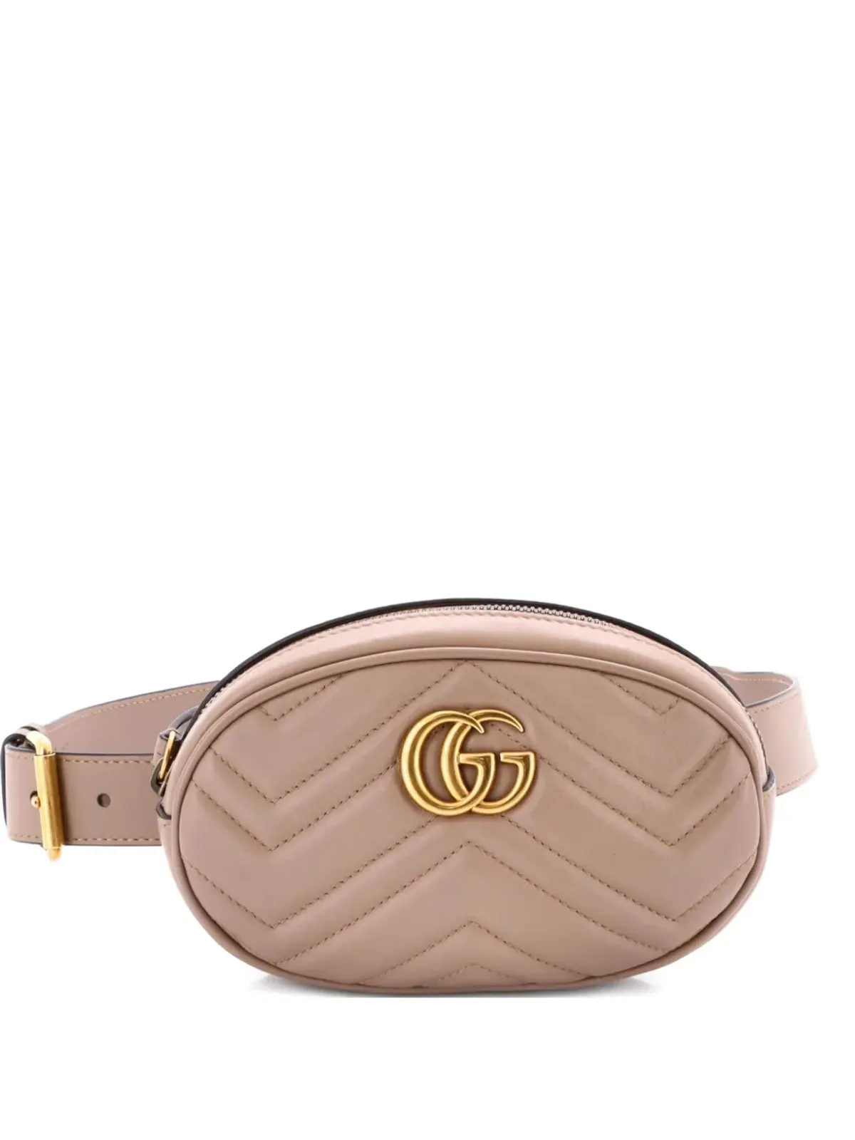 Gucci ビンテージ GG Marmont マテレース レザー ベルトバッグ - ニュートラルカラー - 画像1