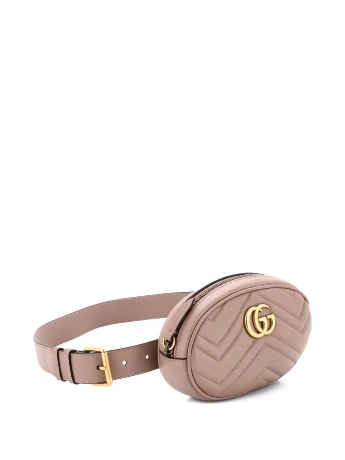 Gucci ビンテージ GG Marmont マテレース レザー ベルトバッグ - ニュートラルカラー - 画像3