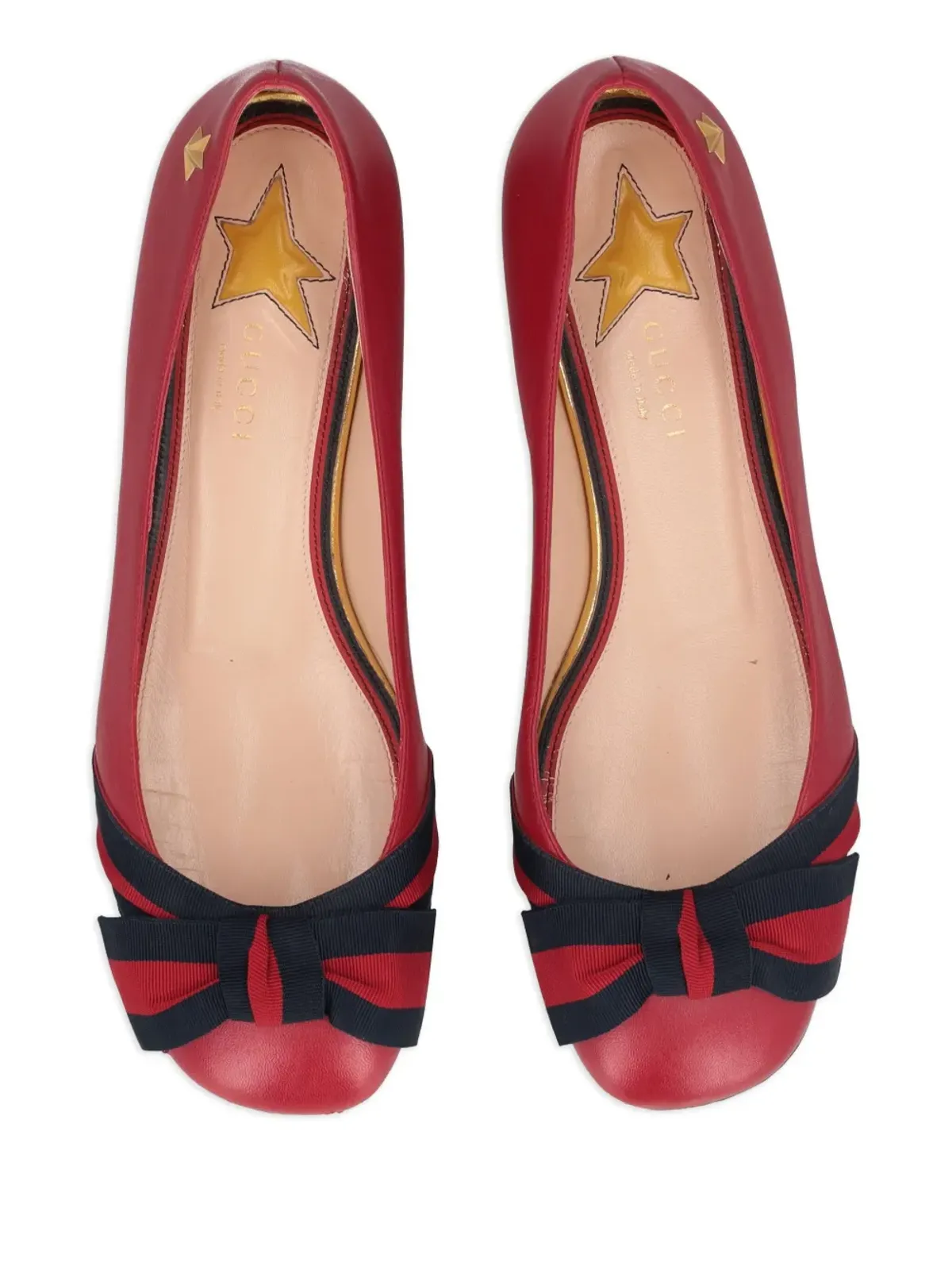 Gucci ビンテージ ボウタイ バレエシューズ - レッド - 画像5