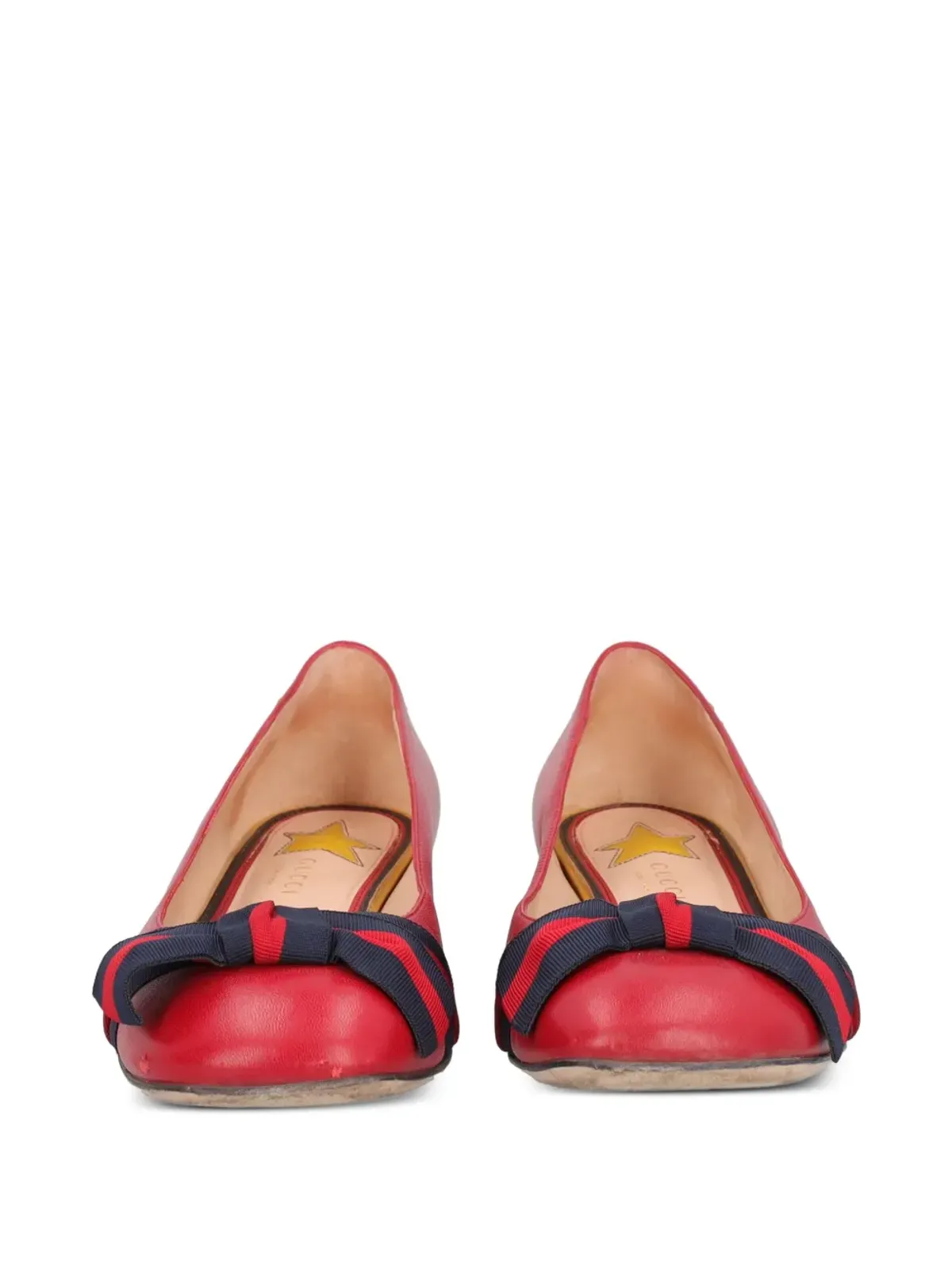 Gucci ビンテージ ボウタイ バレエシューズ - レッド - 画像3