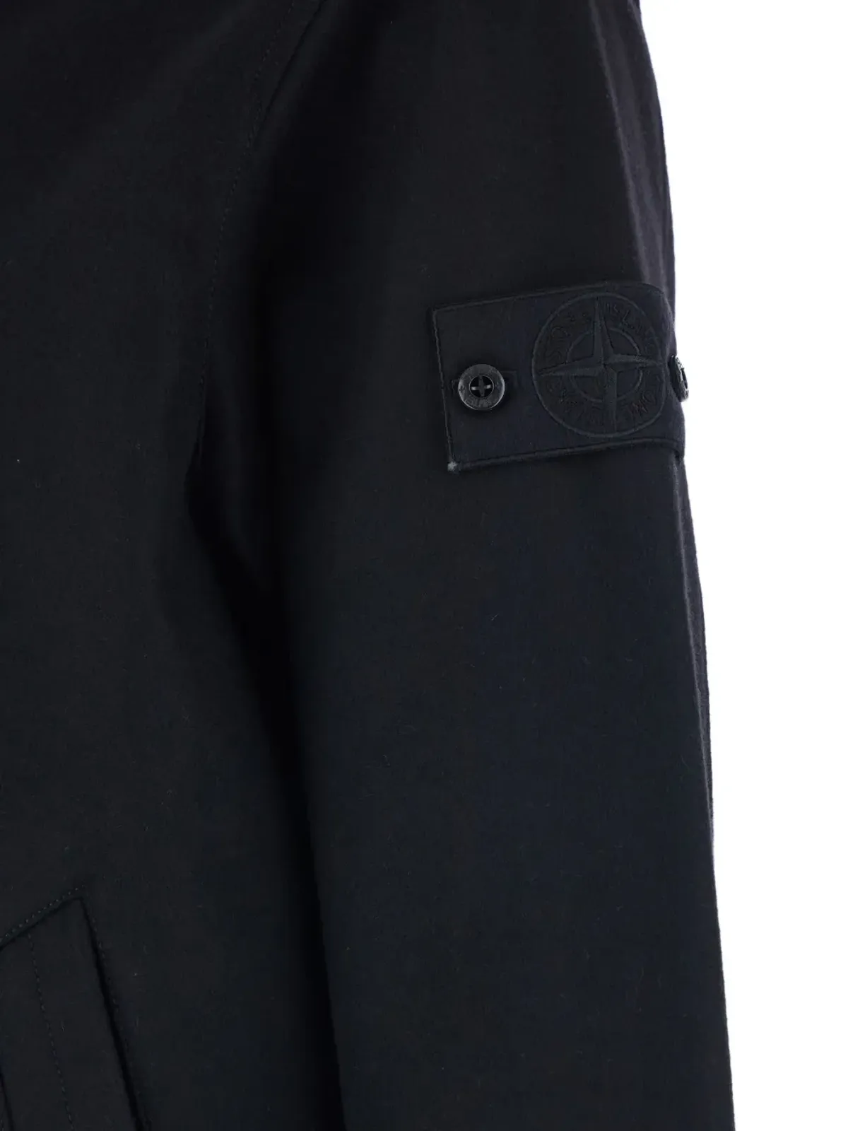 Stone Island ロゴディテール フランネルジャケット - ブラック - 画像3