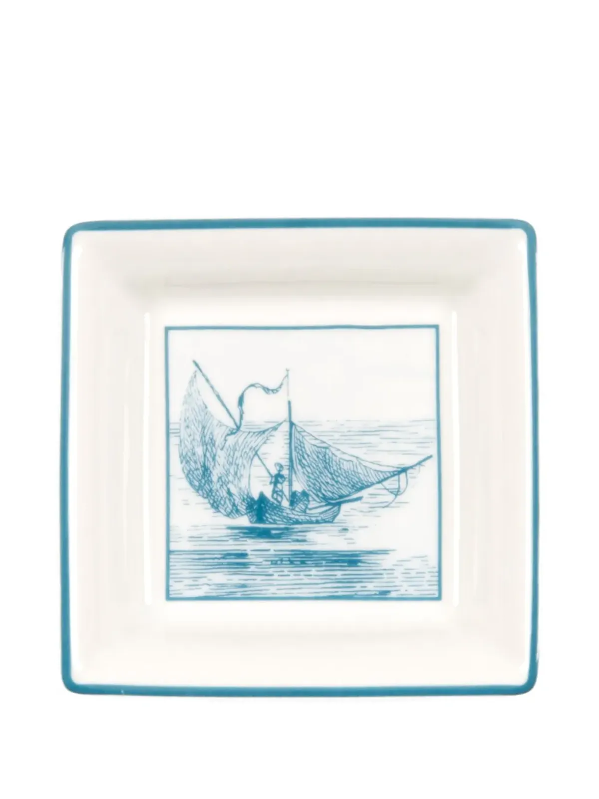 Hermès Pre-Owned ビンテージ 2003 square-porcelain ミニ装飾トレイ（8cm×8cm）- ホワイト - 画像1