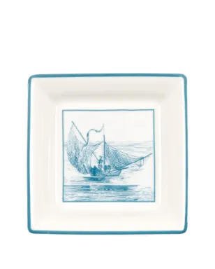 Hermès Pre-Owned ビンテージ 2003 square-porcelain ミニ装飾トレイ（8cm×8cm）- ホワイト - サムネイル1