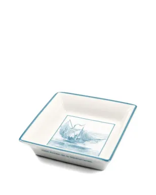 Hermès Pre-Owned ビンテージ 2003 square-porcelain ミニ装飾トレイ（8cm×8cm）- ホワイト - サムネイル3