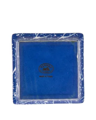 Hermès ビンテージ 1980年代 陶器製ミニ正方形デコラティブトレイ（8cm×8cm）- ブルー - サムネイル2