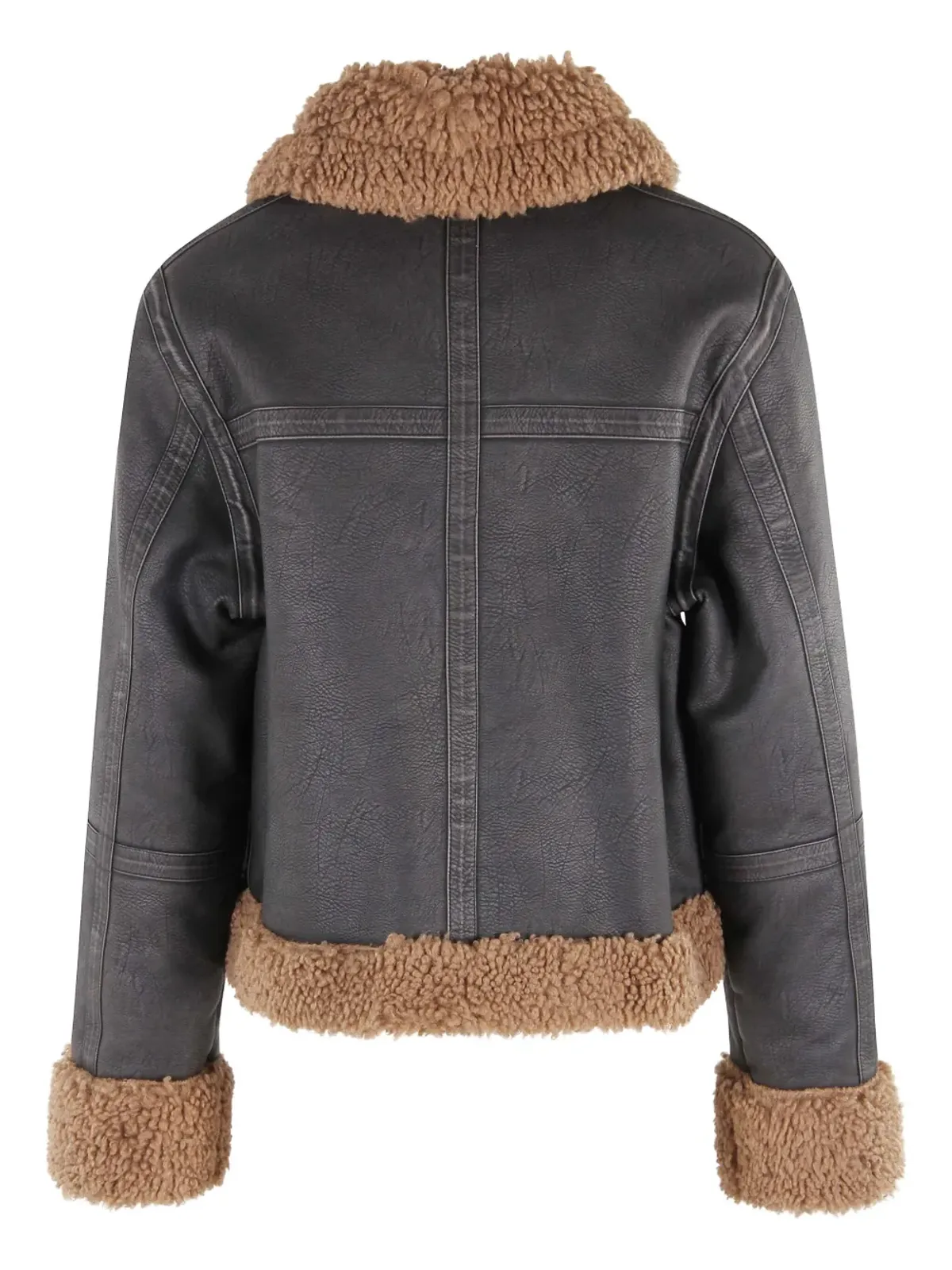 STAND STUDIO Lorelle faux-shearling jacket - Brown - 画像2